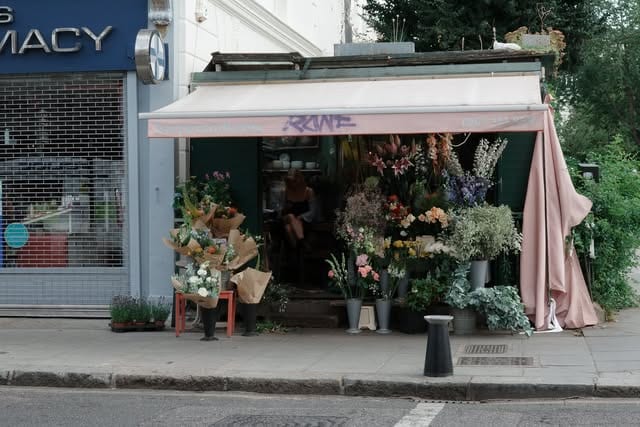 Flower stall, street photograph, london